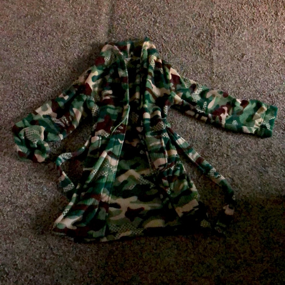 Boys Camouflage Bath Robe Cherokee Brand